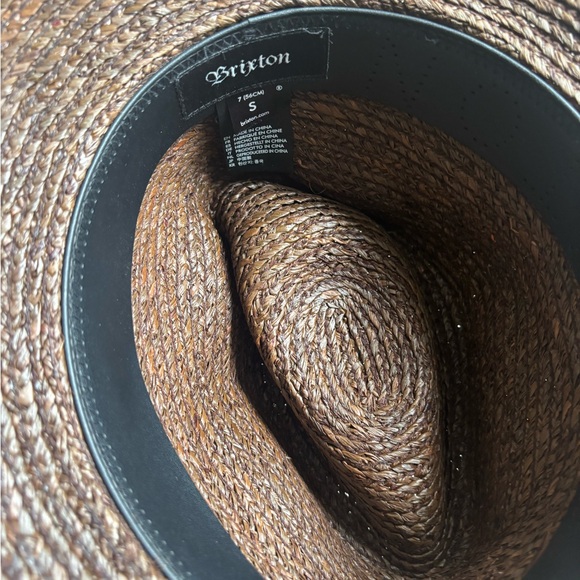 Brixton Brown Woven Fedora Hat - Picture 3 of 4